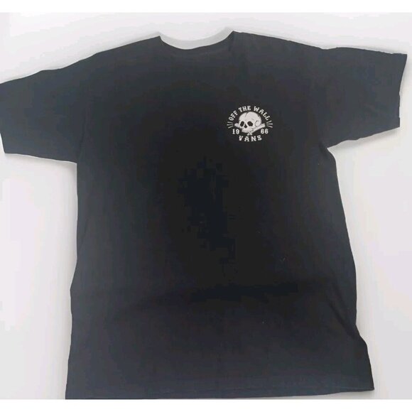 Vans off The Wall T-shirt Classic 1966 Black Skull & Switchblade Size Medium - Picture 3 of 5